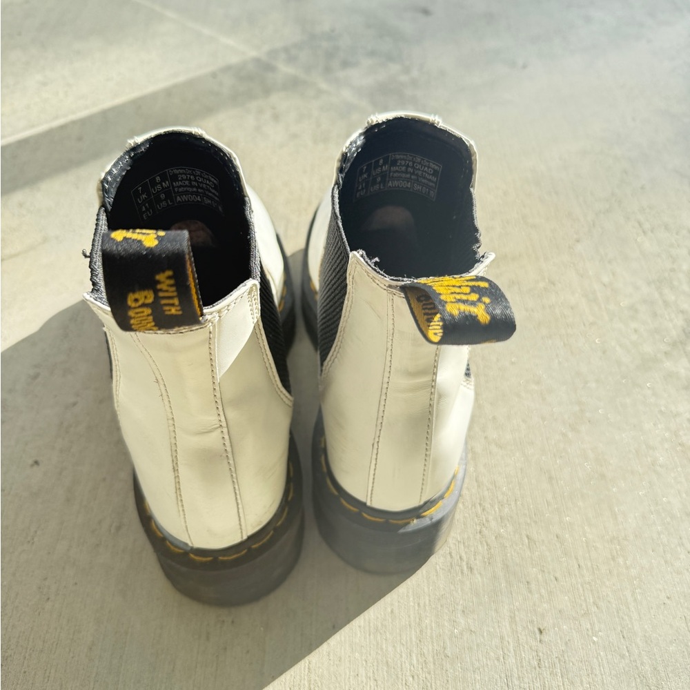 White Dr marten boots